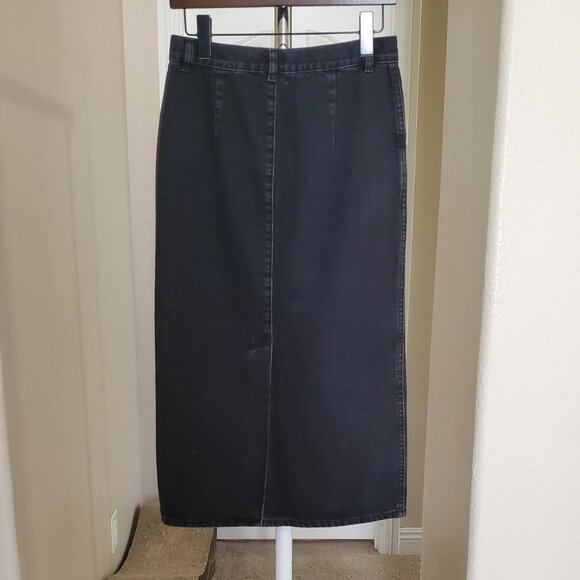 ASOS Denim Midi Skirt in Washed Black size 6US - Picture 4 of 4